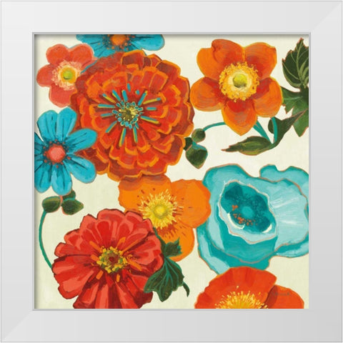 Spring Collage Vignette White Modern Wood Framed Art Print by Novak, Shirley