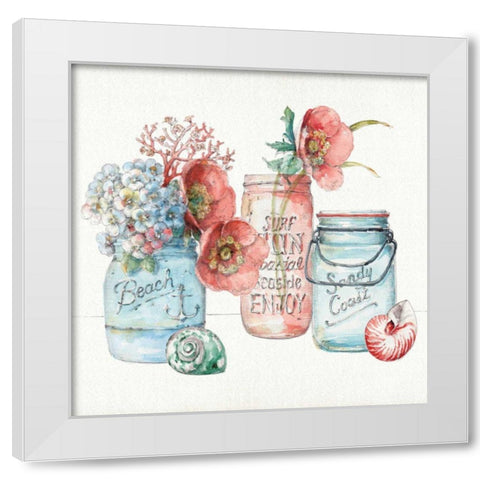 Sea Finds VII White Modern Wood Framed Art Print by Audit, Lisa