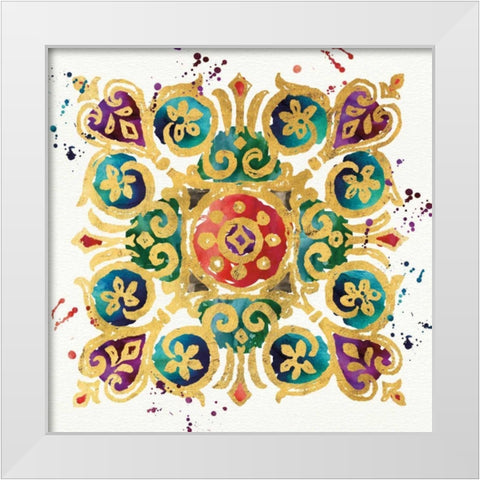 Little Jewels III White Modern Wood Framed Art Print by Aiken, Jess