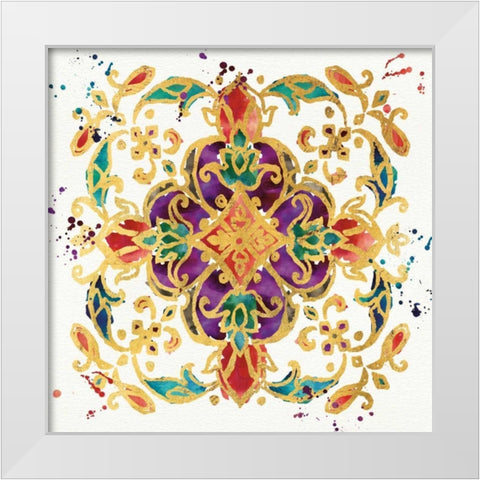 Little Jewels IV White Modern Wood Framed Art Print by Aiken, Jess