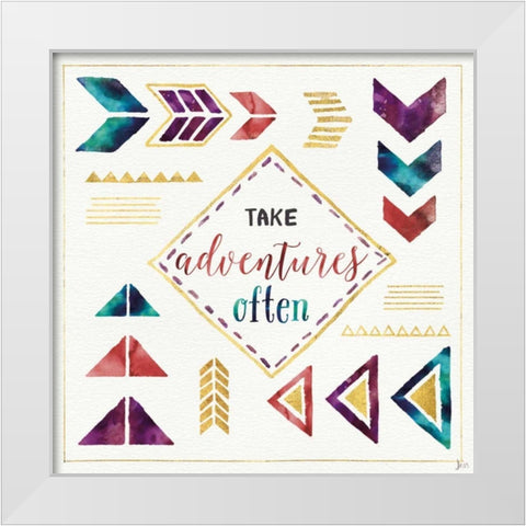 Lost in Words VI White Modern Wood Framed Art Print by Aiken, Jess