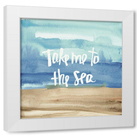 Coastal Breeze Quotes II White Modern Wood Framed Art Print by Tavoletti, Anne