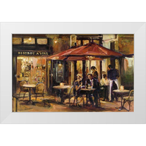 Bistrot a Vins Warm White Modern Wood Framed Art Print by Hageman, Marilyn