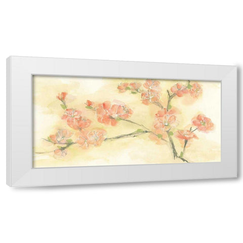 Tinted Blossoms II White Modern Wood Framed Art Print by Paschke, Chris