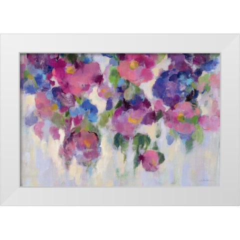 Pink and Blue I Crop White Modern Wood Framed Art Print by Vassileva, Silvia