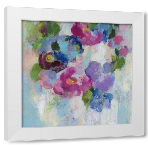 Pink and Blue II White Modern Wood Framed Art Print by Vassileva, Silvia