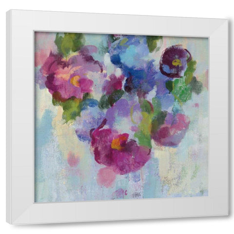Pink and Blue III White Modern Wood Framed Art Print by Vassileva, Silvia
