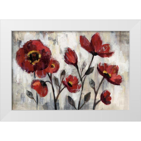 Floral Simplicity White Modern Wood Framed Art Print by Vassileva, Silvia