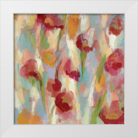 Breezy Floral II White Modern Wood Framed Art Print by Vassileva, Silvia