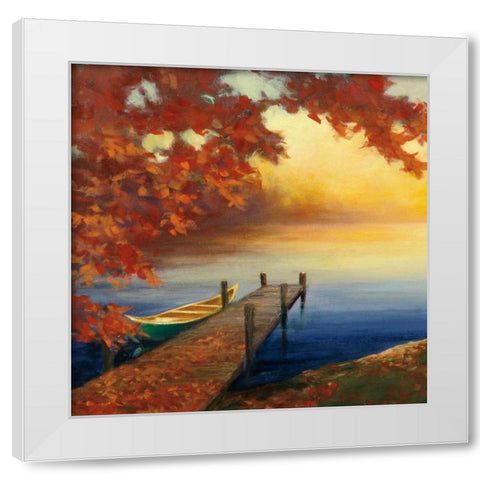 Autumn Glow III White Modern Wood Framed Art Print by Purinton, Julia