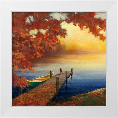 Autumn Glow III White Modern Wood Framed Art Print by Purinton, Julia
