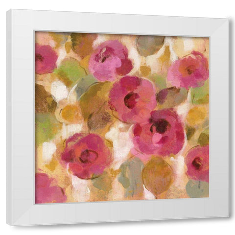 Glorious Pink Floral III White Modern Wood Framed Art Print by Vassileva, Silvia