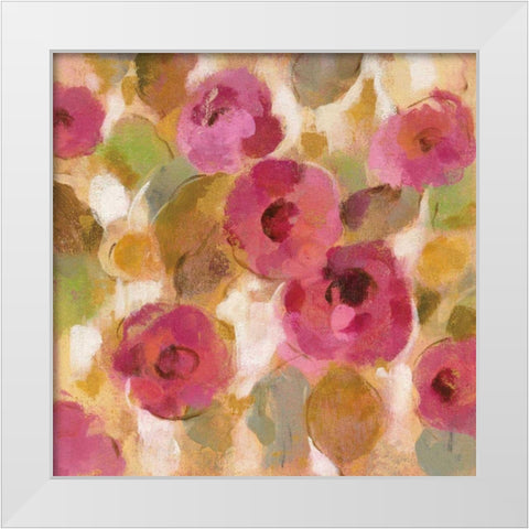 Glorious Pink Floral III White Modern Wood Framed Art Print by Vassileva, Silvia