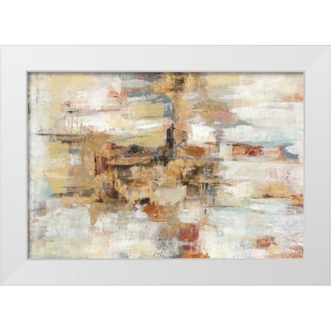 Old Bridge Reminiscence White Modern Wood Framed Art Print by Vassileva, Silvia