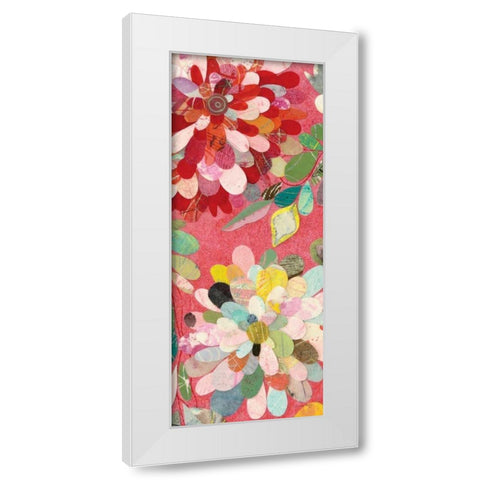 Red and Pink Dahlia IV White Modern Wood Framed Art Print by Boggs, Candra