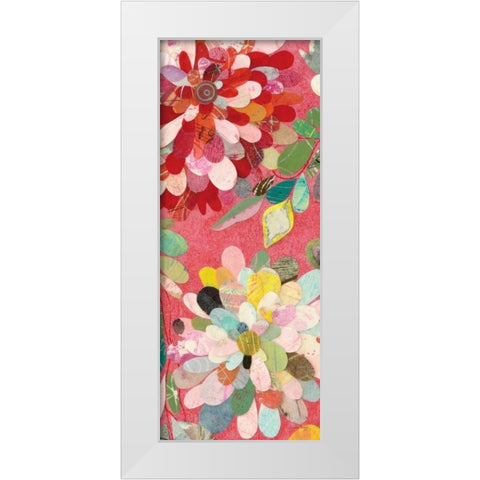 Red and Pink Dahlia IV White Modern Wood Framed Art Print by Boggs, Candra