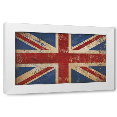 Union Jack White Modern Wood Framed Art Print by Fowler, Ryan