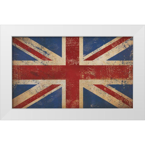 Union Jack White Modern Wood Framed Art Print by Fowler, Ryan