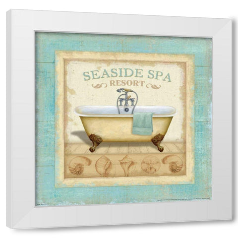 Beach Hotel II White Modern Wood Framed Art Print by Brissonnet, Daphne