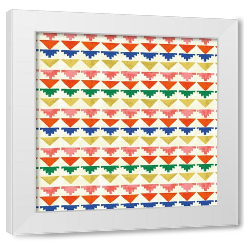Wild Wood Tiles II Bright White Modern Wood Framed Art Print by Pela Studio