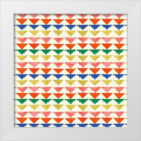 Wild Wood Tiles II Bright White Modern Wood Framed Art Print by Pela Studio