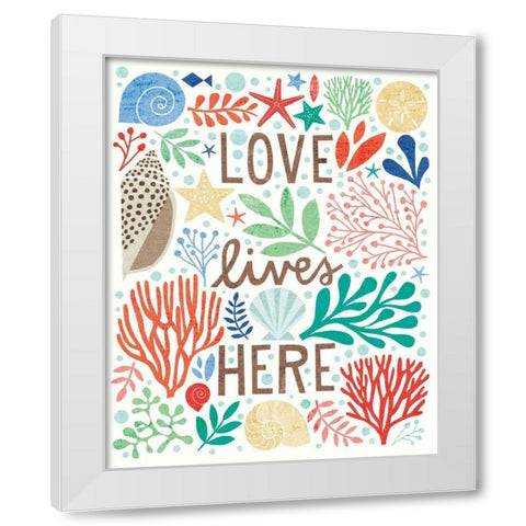 Under Sea Treasures II White Modern Wood Framed Art Print by Mullan, Michael