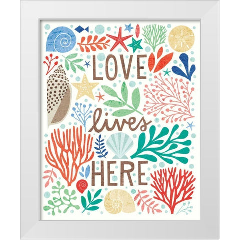 Under Sea Treasures II White Modern Wood Framed Art Print by Mullan, Michael