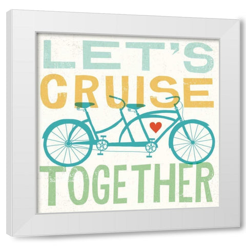 Lets Cruise Together I White Modern Wood Framed Art Print by Mullan, Michael