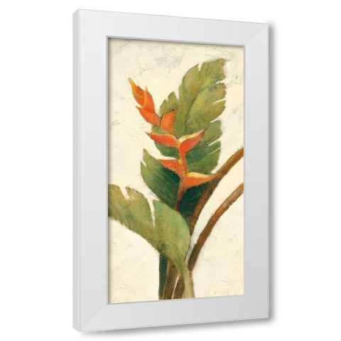 Halconia Blossom on White White Modern Wood Framed Art Print by Hristova, Albena