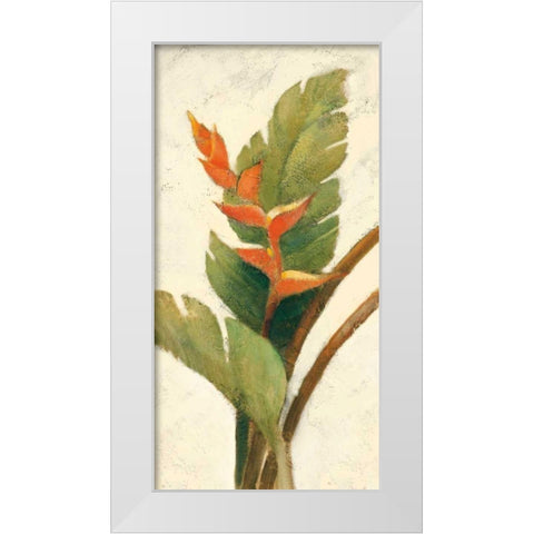 Halconia Blossom on White White Modern Wood Framed Art Print by Hristova, Albena