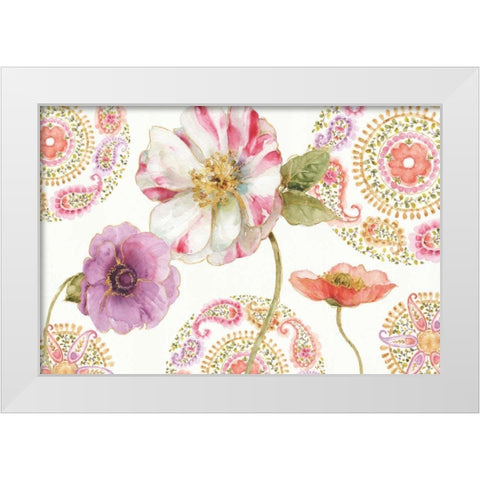 Rainbow Seeds Paisley III White Modern Wood Framed Art Print by Audit, Lisa