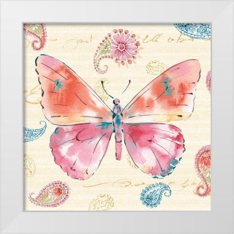 Happy Gypsy VI White Modern Wood Framed Art Print by Pela