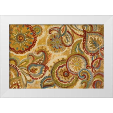 Mandala and Paisley White Modern Wood Framed Art Print by Vassileva, Silvia