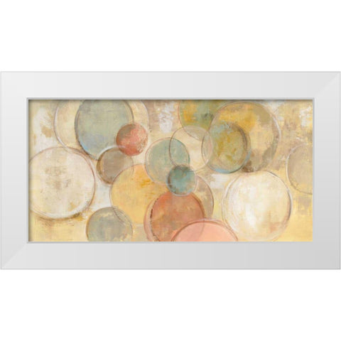 Fresco Bubbles White Modern Wood Framed Art Print by Vassileva, Silvia