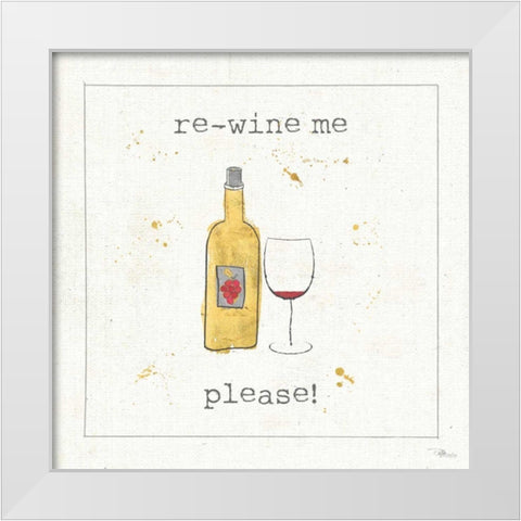 Flavor Notes V White Modern Wood Framed Art Print by Pela Studio