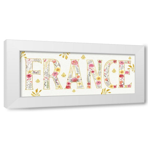 Paris Blooms VI White Modern Wood Framed Art Print by Aiken, Jess