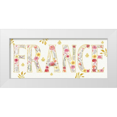 Paris Blooms VI White Modern Wood Framed Art Print by Aiken, Jess