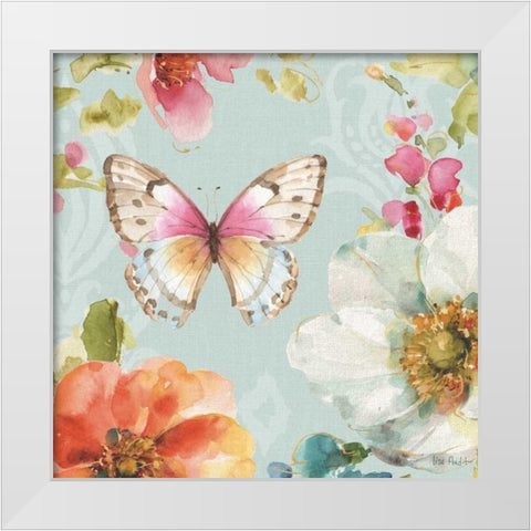 Colorful Breeze V White Modern Wood Framed Art Print by Audit, Lisa