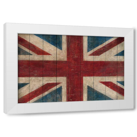 Union Jack White Modern Wood Framed Art Print by Tillmon, Avery