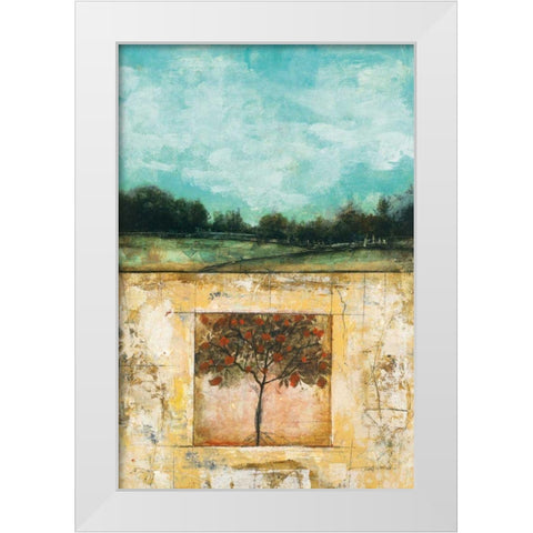 Here I Crop White Modern Wood Framed Art Print by Warrick, Cheryl
