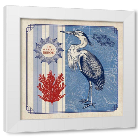 Sea Bird IV White Modern Wood Framed Art Print by Studio Mousseau
