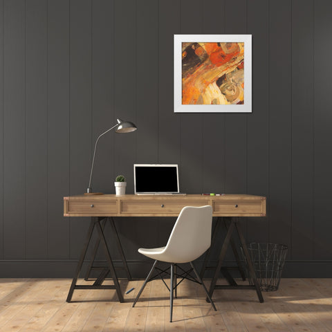 Moab White Modern Wood Framed Art Print by Hristova, Albena