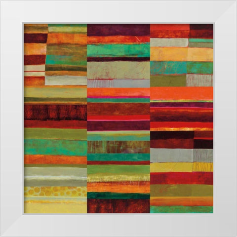 Fields of Color IX White Modern Wood Framed Art Print by Davies, Jane