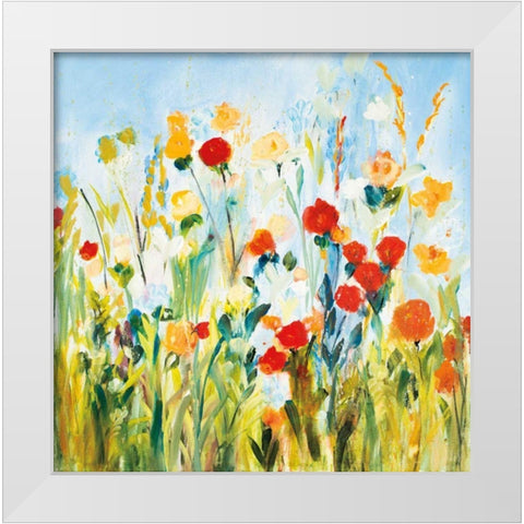 Wildflower Afternoon Crop White Modern Wood Framed Art Print by Davis, Joan E.