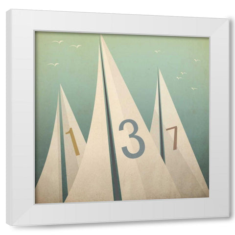 Sails VII White Modern Wood Framed Art Print by Fowler, Ryan