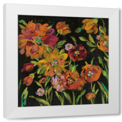 July Garden Trio III White Modern Wood Framed Art Print by Vassileva, Silvia