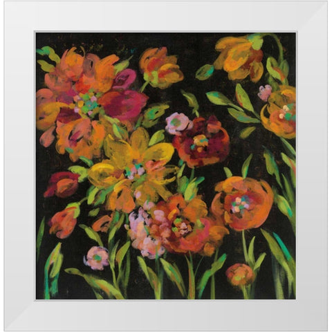 July Garden Trio III White Modern Wood Framed Art Print by Vassileva, Silvia