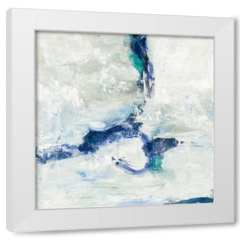 White and Blue White Modern Wood Framed Art Print by Vassileva, Silvia