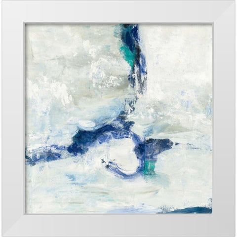 White and Blue White Modern Wood Framed Art Print by Vassileva, Silvia