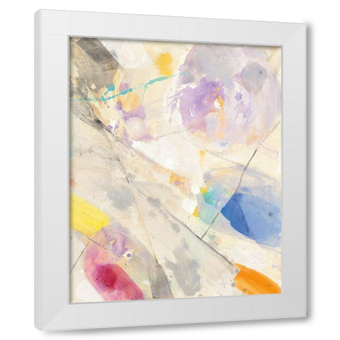 Spring Confetti II White Modern Wood Framed Art Print by Hristova, Albena